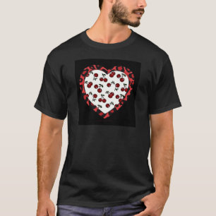 RAB Rockabilly Cherries Leopard Print Heart Tee
