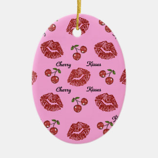 RAB Rockabilly Cherry Kisses på Rosa Julgransprydnad Keramik