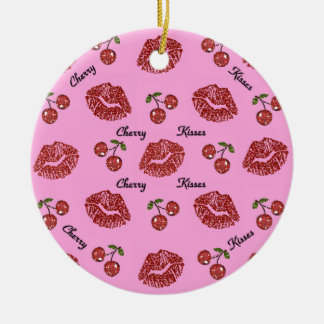 RAB Rockabilly Cherry Kisses på Rosa Julgransprydnad Keramik