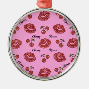 RAB Rockabilly Cherry Kisses på Rosa Julgransprydnad Metall