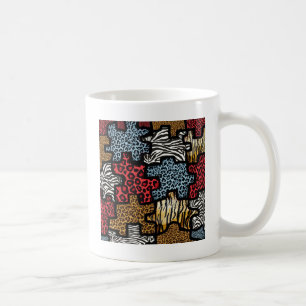 RAB Rockabilly Djurtryck Pussel Kaffemugg