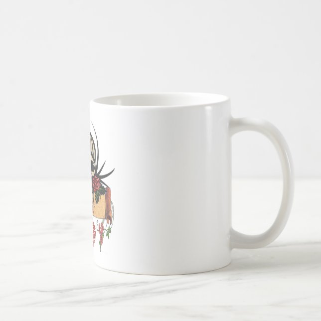 RAB Rockabilly Dödskalle Rosor Kärlek Läppstift Kaffemugg (Höger)