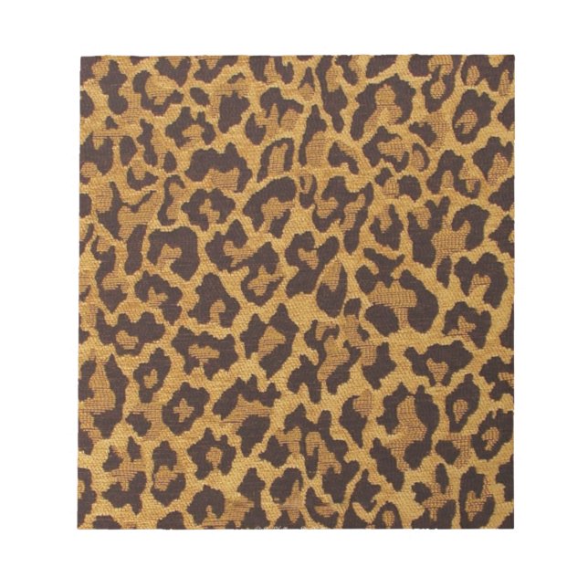 RAB Rockabilly Leopard Skriv ut Brown Guld Anteckningsblock (Framsida)
