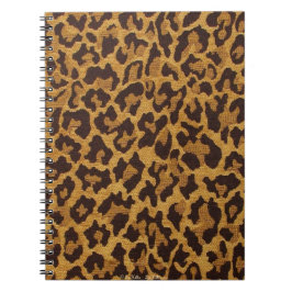 RAB Rockabilly Leopard Skriv ut Brown Guld Anteckningsbok