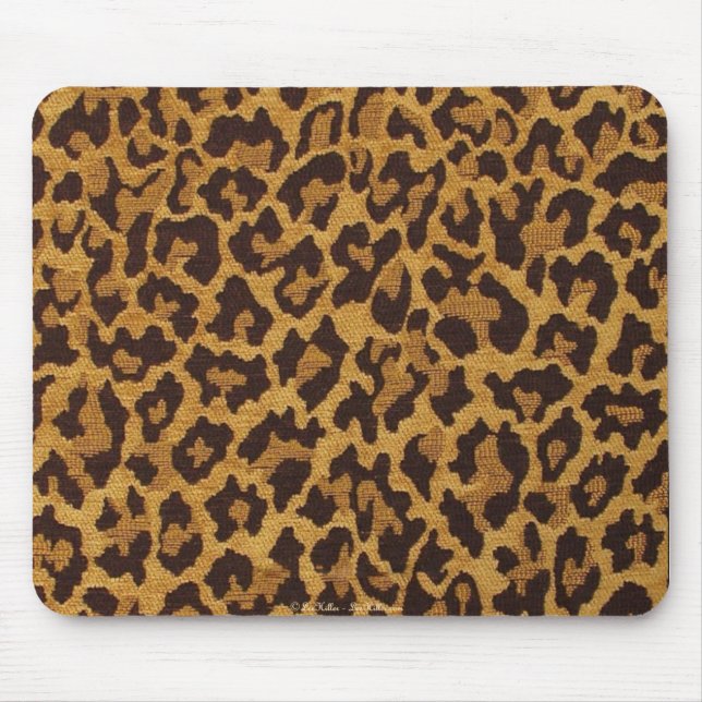 RAB Rockabilly Leopard Skriv ut Brown Guld Musmatta (Framsidan)