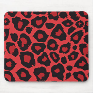 RAB Rockabilly Leopard Skriv ut rött svart Musmatta