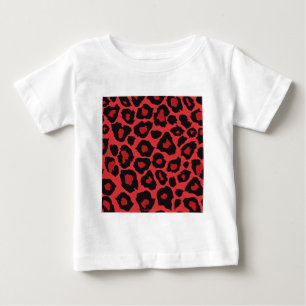 RAB Rockabilly Leopard Skriv ut rött svart T-shirt
