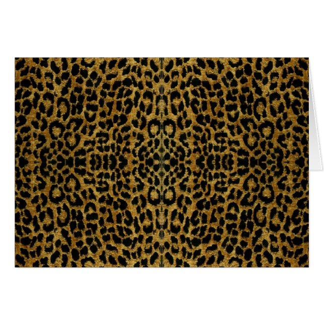 RAB Rockabilly Leopard-utskrifter Hälsningskort (Framsidan Horizontal)