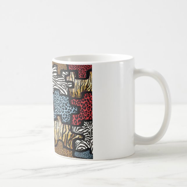 RAB Rockabilly Leopard Zebra Pusseltryckta present Kaffemugg (Höger)