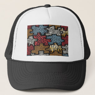 RAB Rockabilly Leopard Zebra Pusseltryckta present Keps