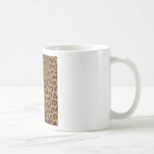 RAB Rockabilly Leopardtryck Brun Guld Kaffemugg