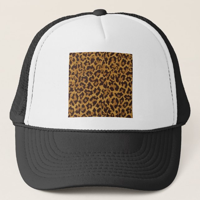 RAB Rockabilly Leopardtryck Brun Guld Keps (Framsida)