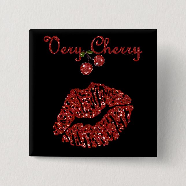 RAB Rockabilly Mycket Cherry Kiss Knapp (Framsida)