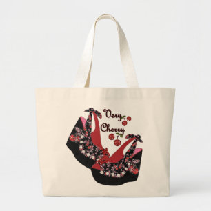 RAB Rockabilly Mycket Körsbär Skor Jumbo Tygkasse