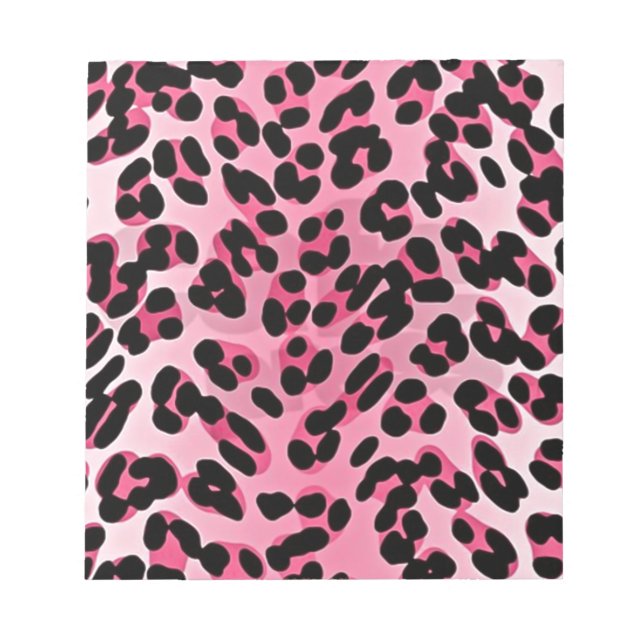 RAB Rockabilly Rosa Cheetah Skriv ut Anteckningsblock (Framsida)