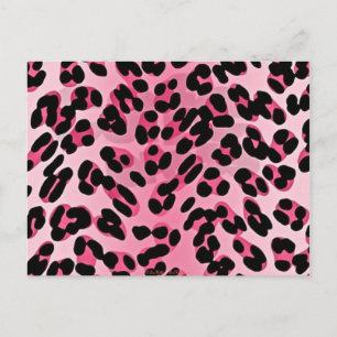 RAB Rockabilly Rosa Cheetah Skriv ut Vykort