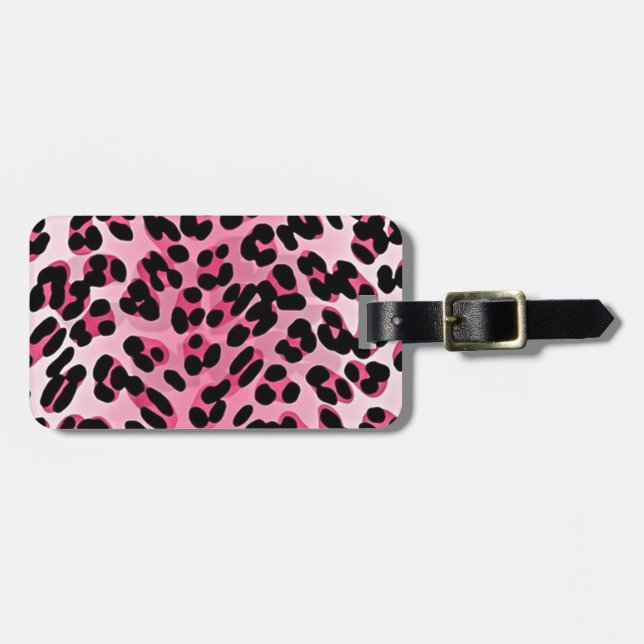 RAB Rockabilly Rosa Gepardtryck Bagagebricka (Horisontell Framsida)