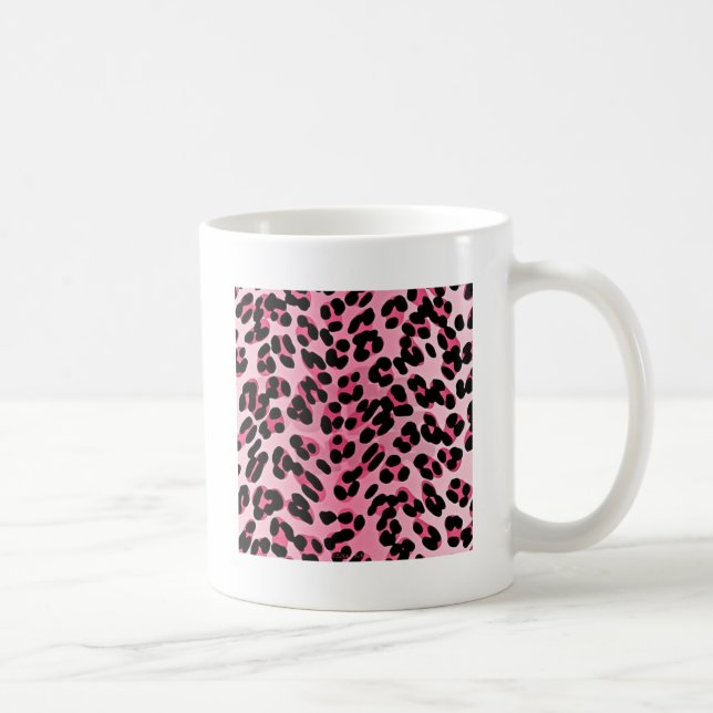 RAB Rockabilly Rosa Gepardtryck Kaffemugg (Höger)