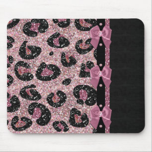 RAB Rockabilly Rosa Leopard Skriv ut menyfliksområ Musmatta