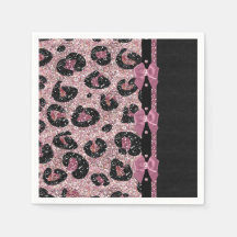 RAB Rockabilly Rosa Leopard Skriv ut menyfliksområ