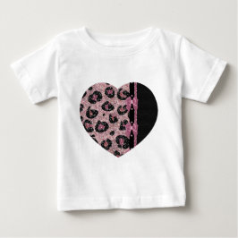 RAB Rockabilly Rosa Leopard Skriv ut menyfliksområ Tee