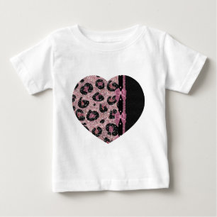 RAB Rockabilly Rosa Leopard Skriv ut menyfliksområ Tee