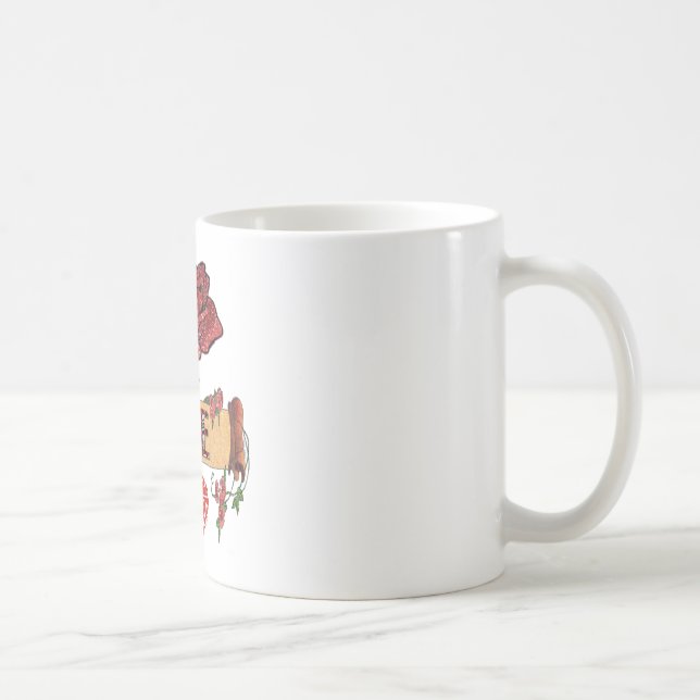 RAB Rockabilly Rosor, Kärlek & Läppstift Kaffemugg (Höger)