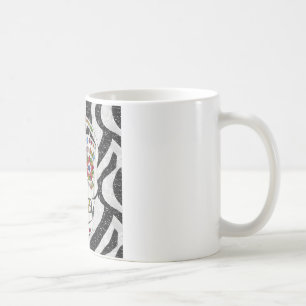 RAB Rockabilly Socker Skalle på Zebratryck Kaffemugg