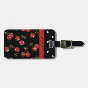 RAB Rockabilly Väldigt Cherry Cherries Black Bagagebricka