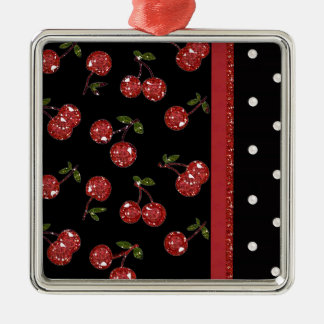 RAB Rockabilly Väldigt Cherry Cherries Black Julgransprydnad Metall
