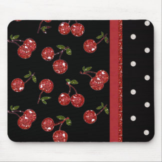 RAB Rockabilly Väldigt Cherry Cherries Black Musmatta