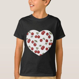 RAB Rockabilly Väldigt Cherry Cherries On White T-shirt