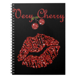 RAB Rockabilly Väldigt Cherry Kiss Anteckningsbok Med Spiral