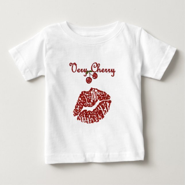 RAB Rockabilly Väldigt Cherry Kiss Tee Shirt (Framsida)