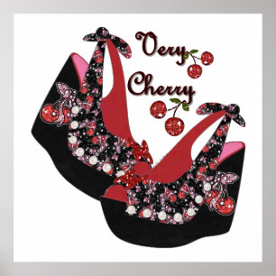 RAB Rockabilly Väldigt Cherry Shoes Poster