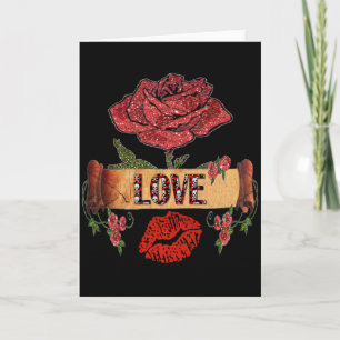 RAB Rockabilly Valentine Ro, Kärlek och Lipstick Helgkort