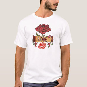 RAB Rockabilly Valentine Ro, Kärlek och Lipstick T Shirt