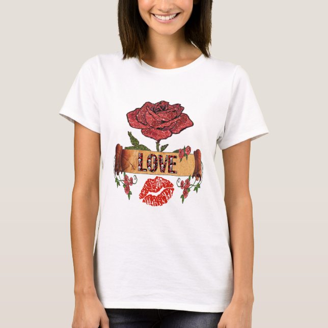 RAB Rockabilly Valentine Ro, Kärlek och Lipstick Tee (Framsida)