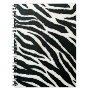 RAB Rockabilly Zebra tryck Black & White Anteckningsbok Med Spiral