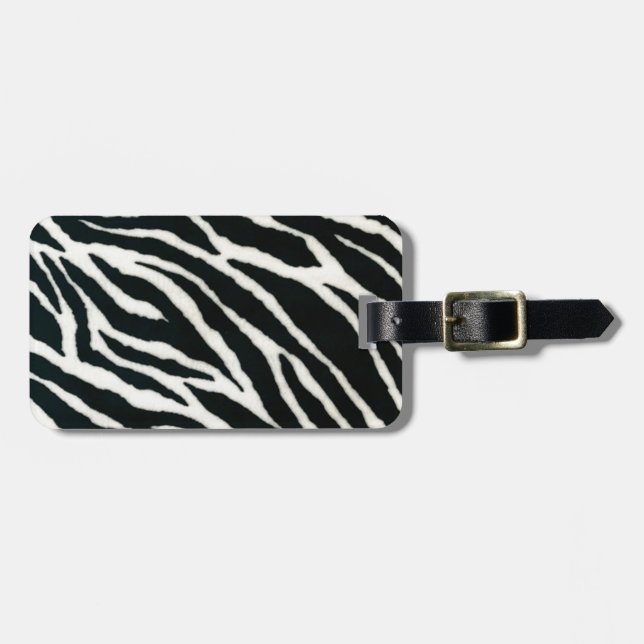 RAB Rockabilly Zebra tryck Black & White Bagagebricka (Horisontell Framsida)