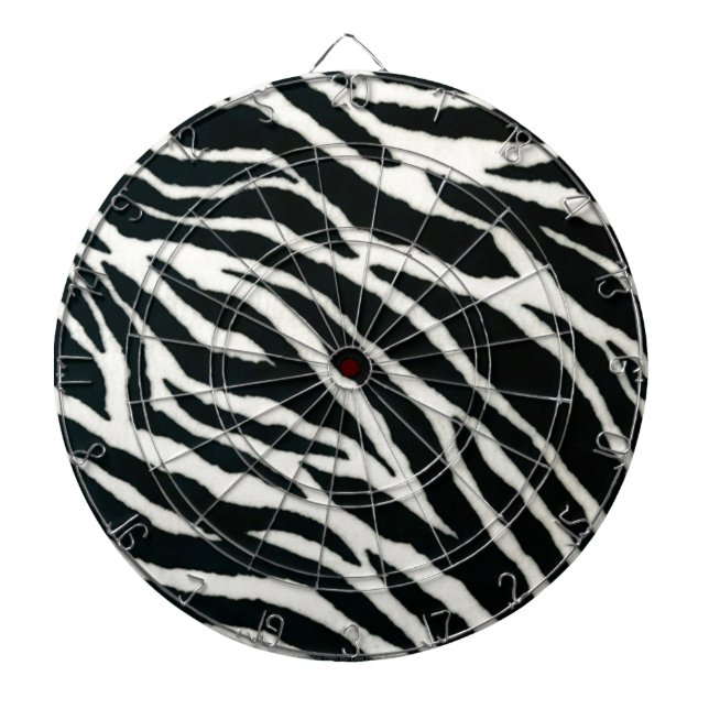 RAB Rockabilly Zebra tryck Black & White Darttavla (Framsidan)