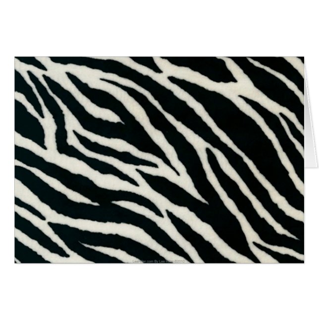 RAB Rockabilly Zebra tryck Black & White Hälsningskort (Framsidan Horizontal)