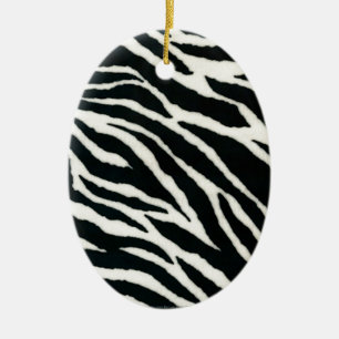RAB Rockabilly Zebra tryck Black & White Julgransprydnad Keramik