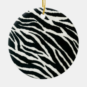 RAB Rockabilly Zebra tryck Black & White Julgransprydnad Keramik