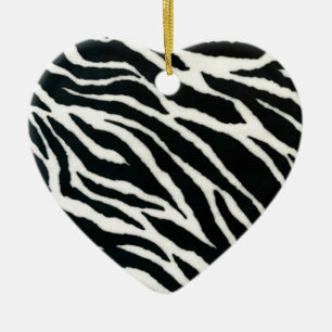RAB Rockabilly Zebra tryck Black & White Julgransprydnad Keramik