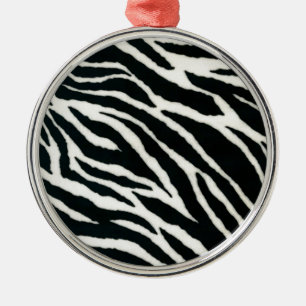 RAB Rockabilly Zebra tryck Black & White Julgransprydnad Metall