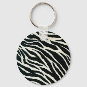RAB Rockabilly Zebra tryck Black & White Nyckelring