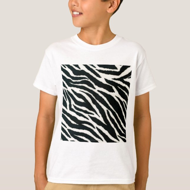 RAB Rockabilly Zebra tryck Black & White T-shirt (Framsida)