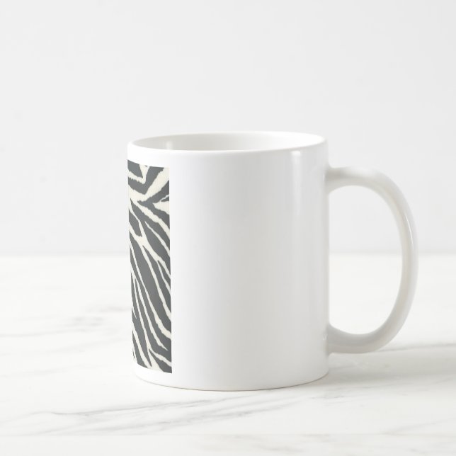 RAB Rockabilly Zebratryck Svart & Vit Kaffemugg (Höger)