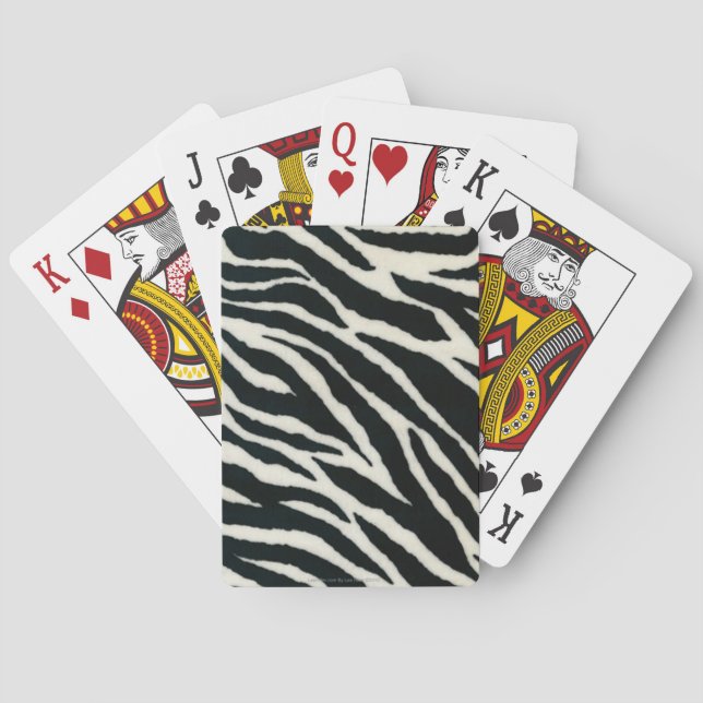 RAB Rockabilly Zebratryck Svart & Vit Spel Kort (Baksidan)